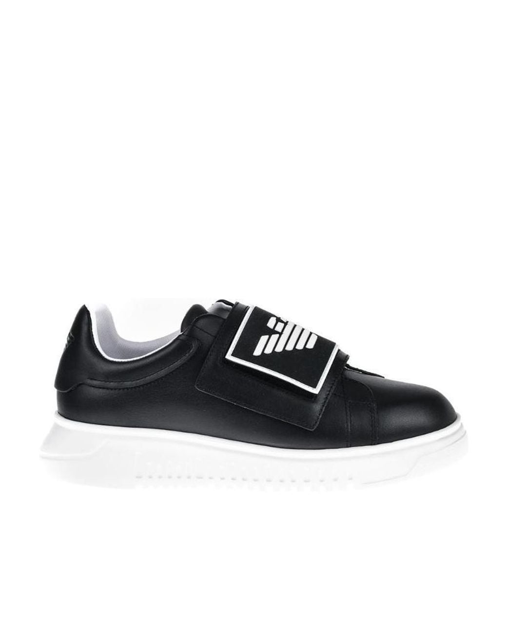 Emporio Armani Black Logo Logo Sports Shoes for men