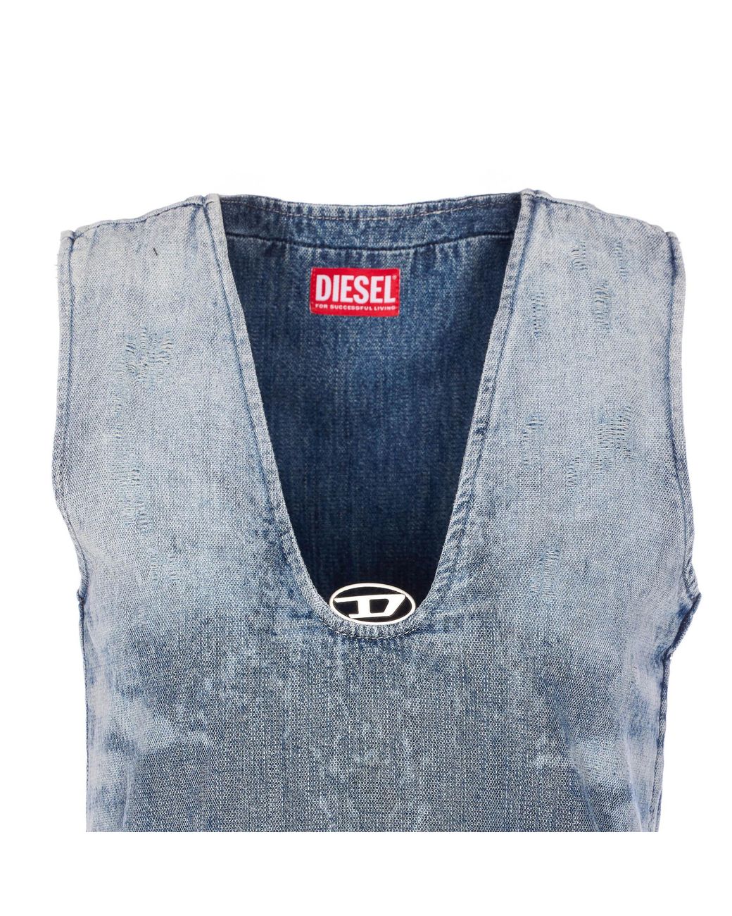 DIESEL Blue Sleeveless Denim Dress