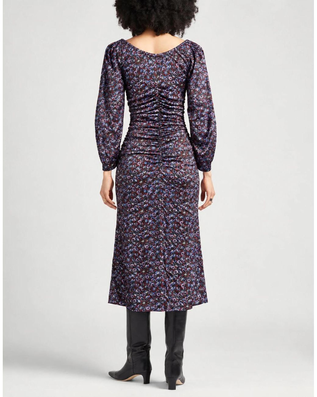 Ganni Blue Printed Dress