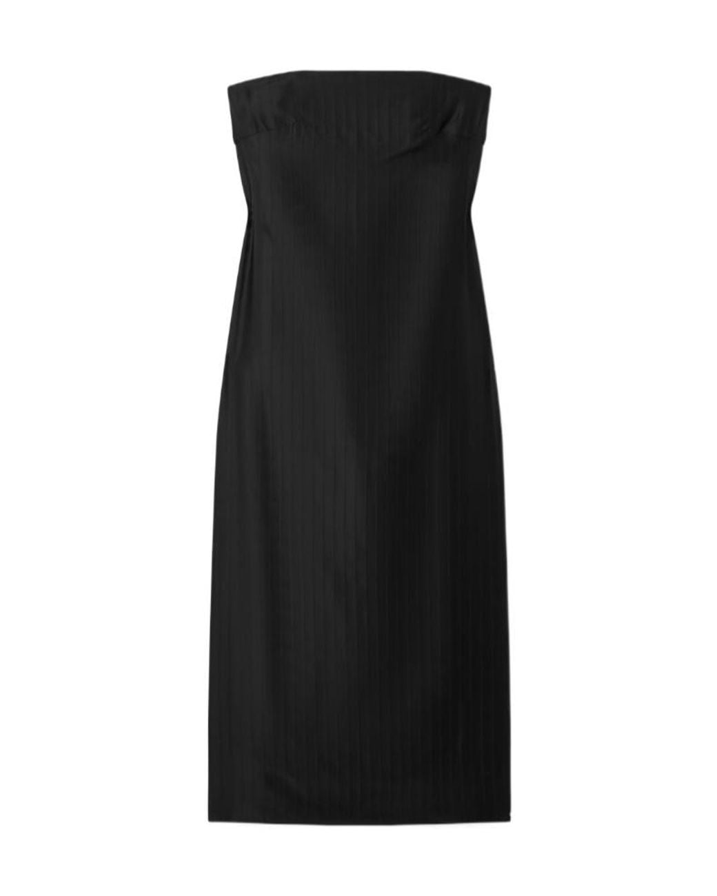 Loulou de Saison Black Giulia Strapless Paneled Dress