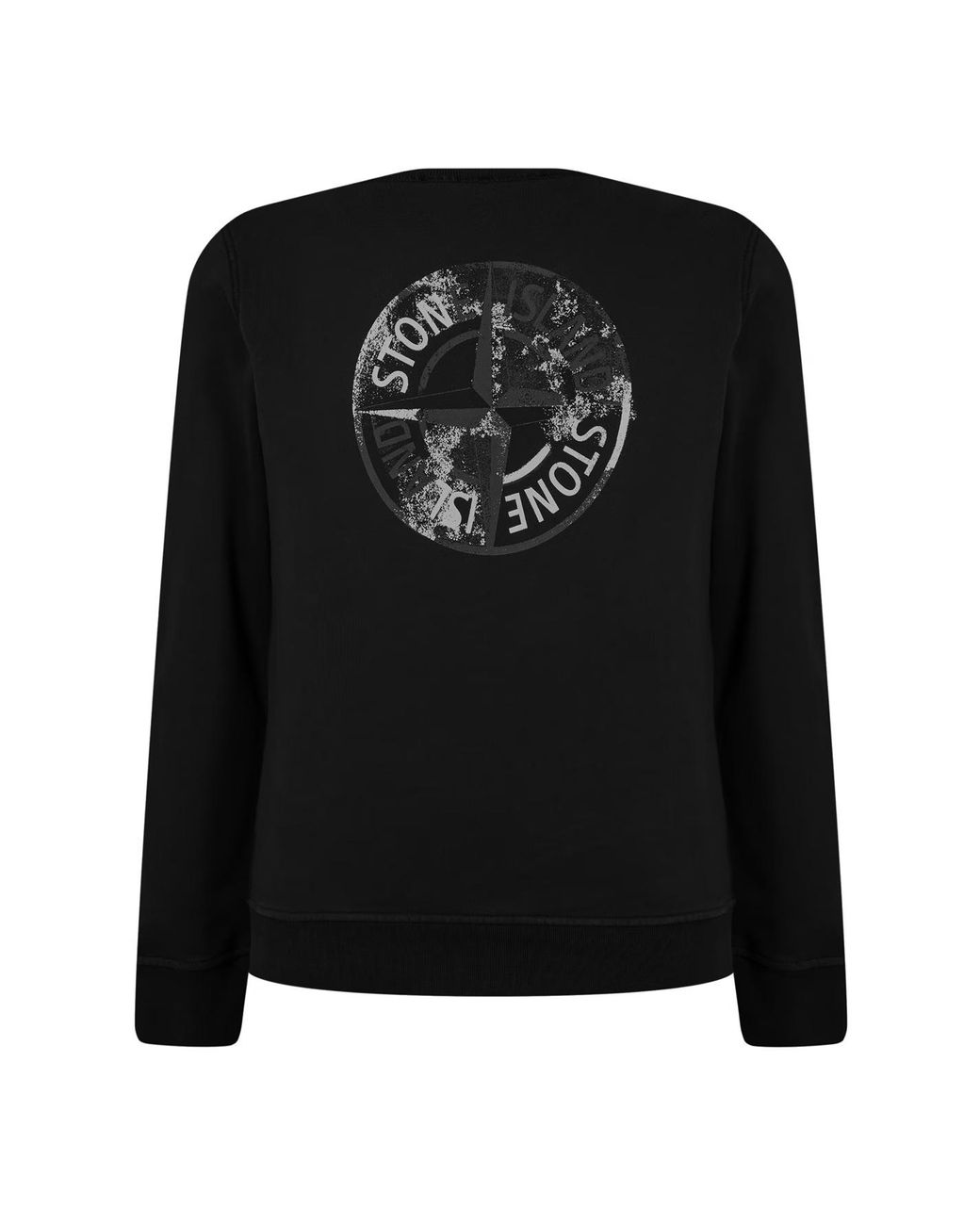 Stone Island Black Dial Logo Sweatshirt for men