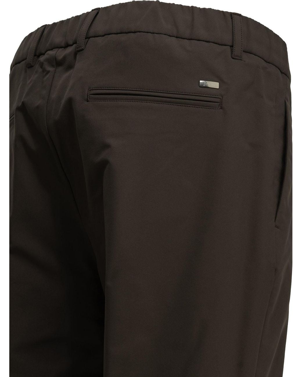 Herno Black Drawstring Casual Pants for men