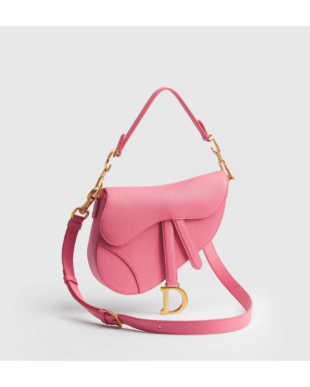 Dior Pink Small Saddle Bag With Strap