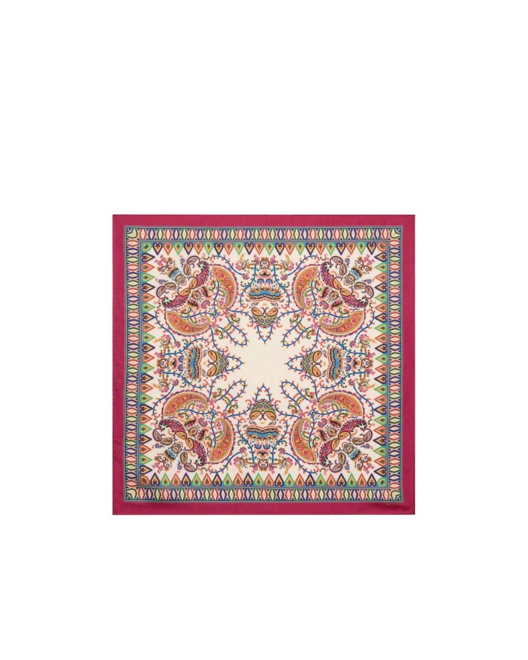 Etro Pink Pattern-Printed Scarf