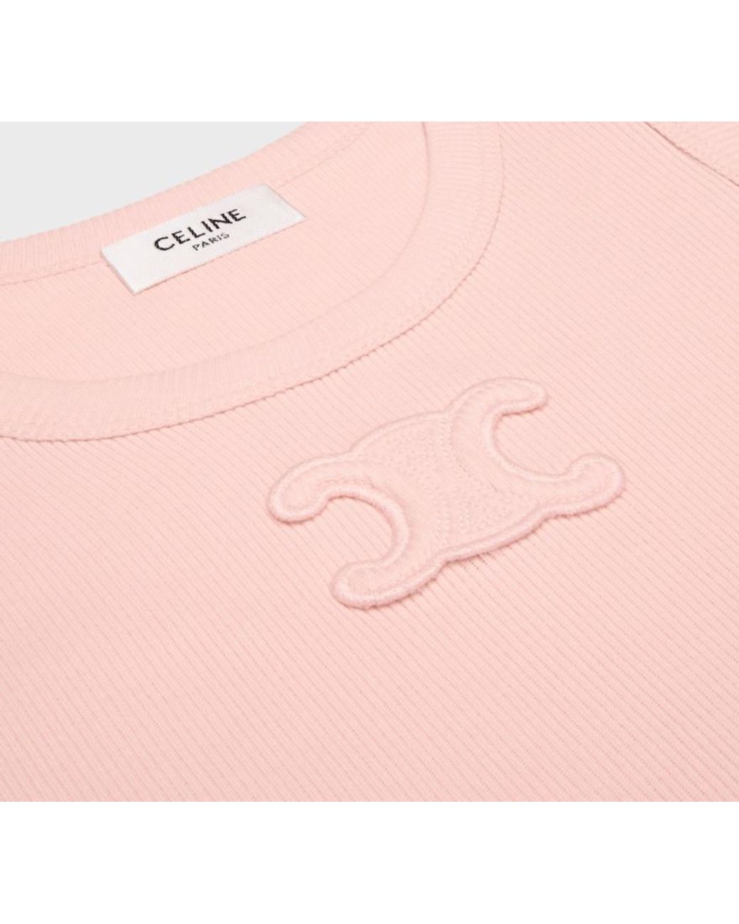 Céline Pink Triomphe Tank Top