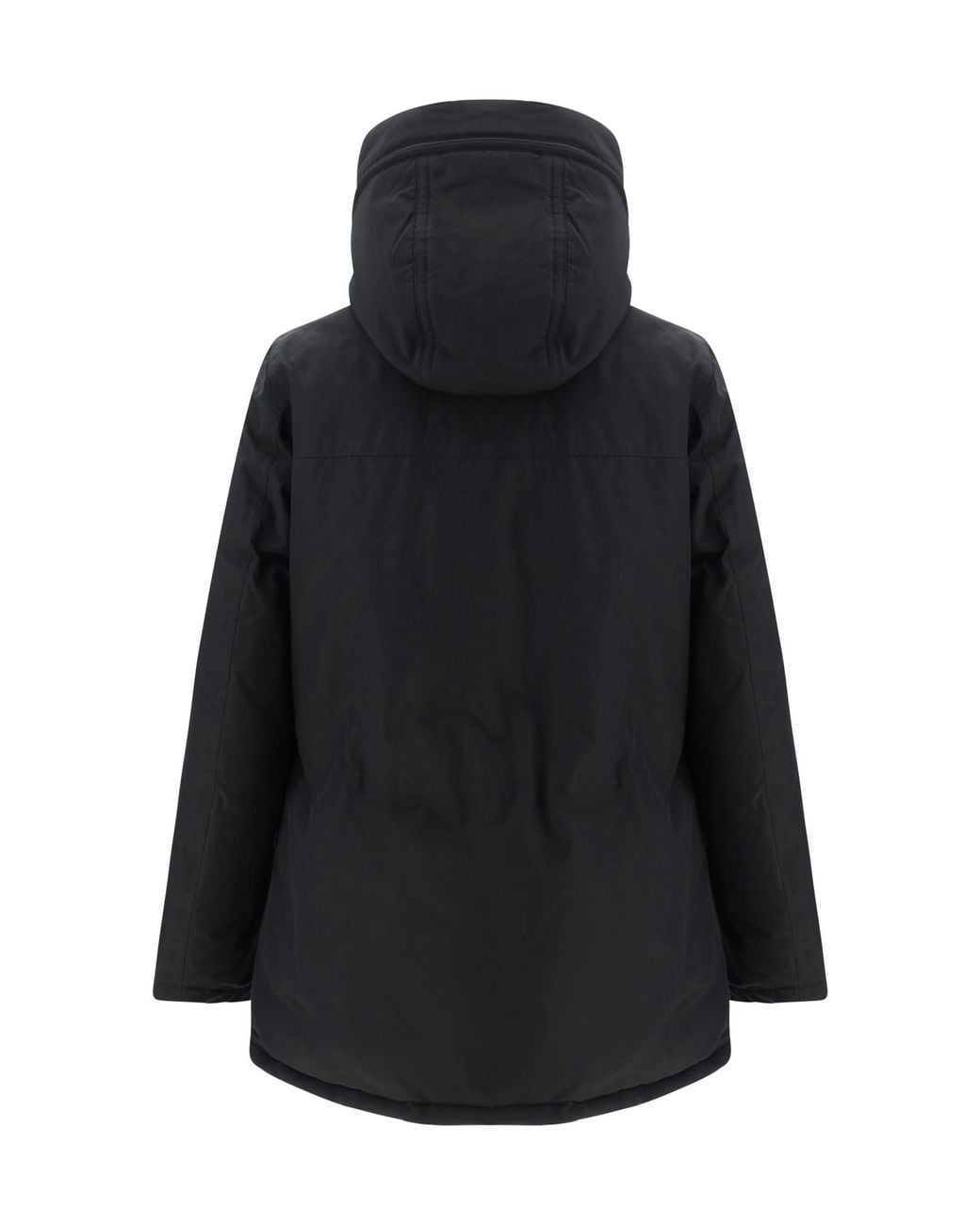 Woolrich Black Hooded Padded Coat for men
