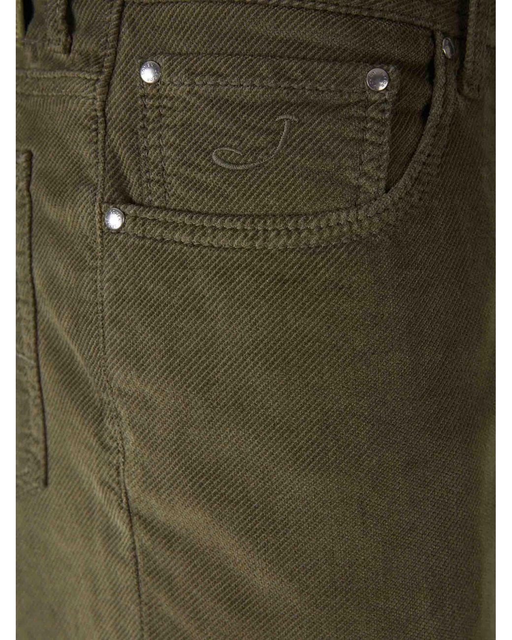 Jacob Cohen Green Belt Loop Casual Pants for men