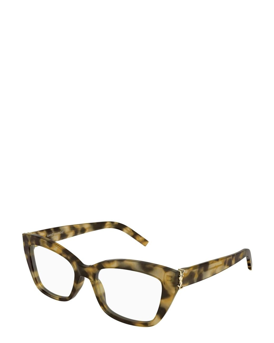 Saint Laurent Metallic Full-Frame Non-Prescription Glasses