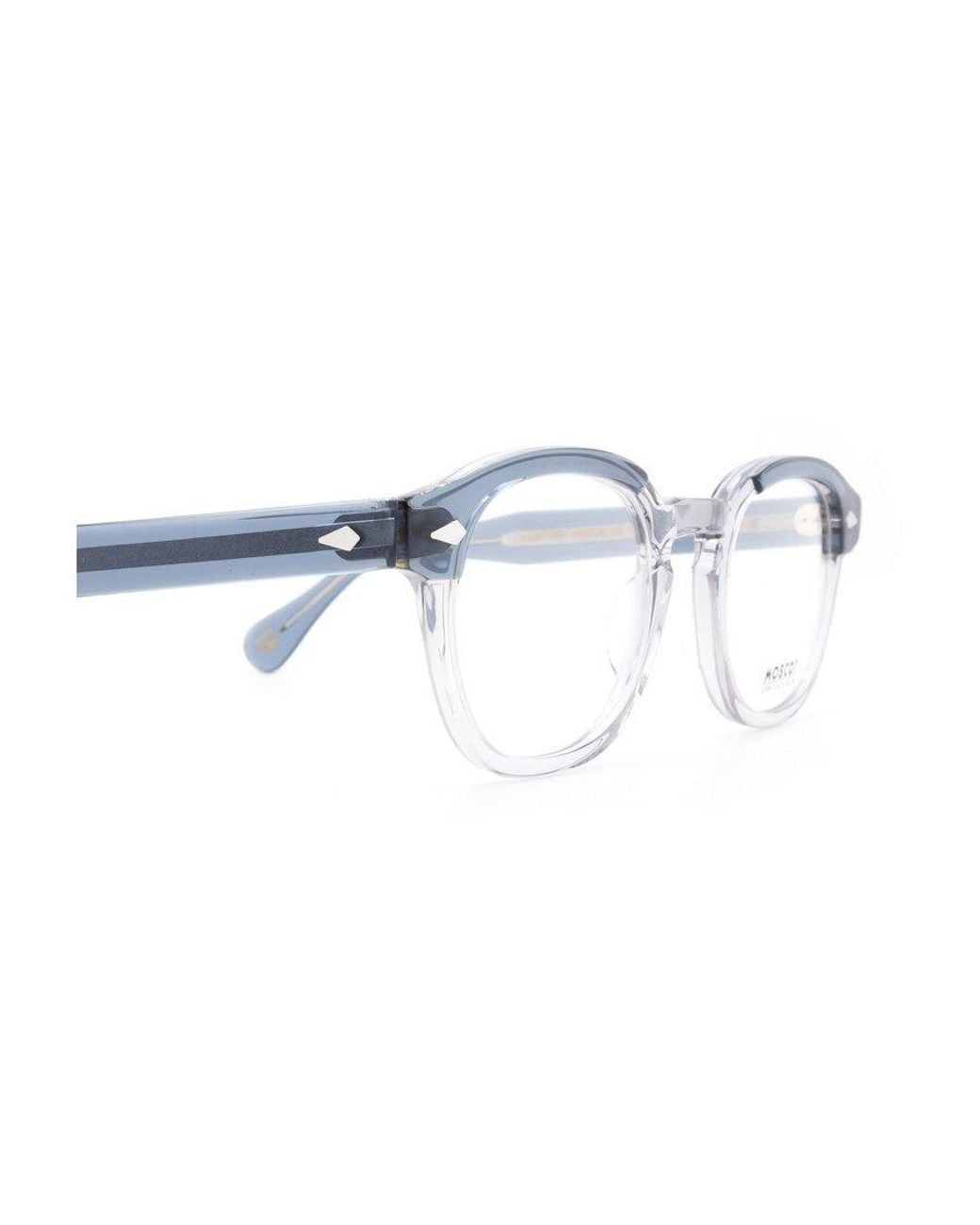 Moscot White Lemtosh Oval Frame Glasses for men