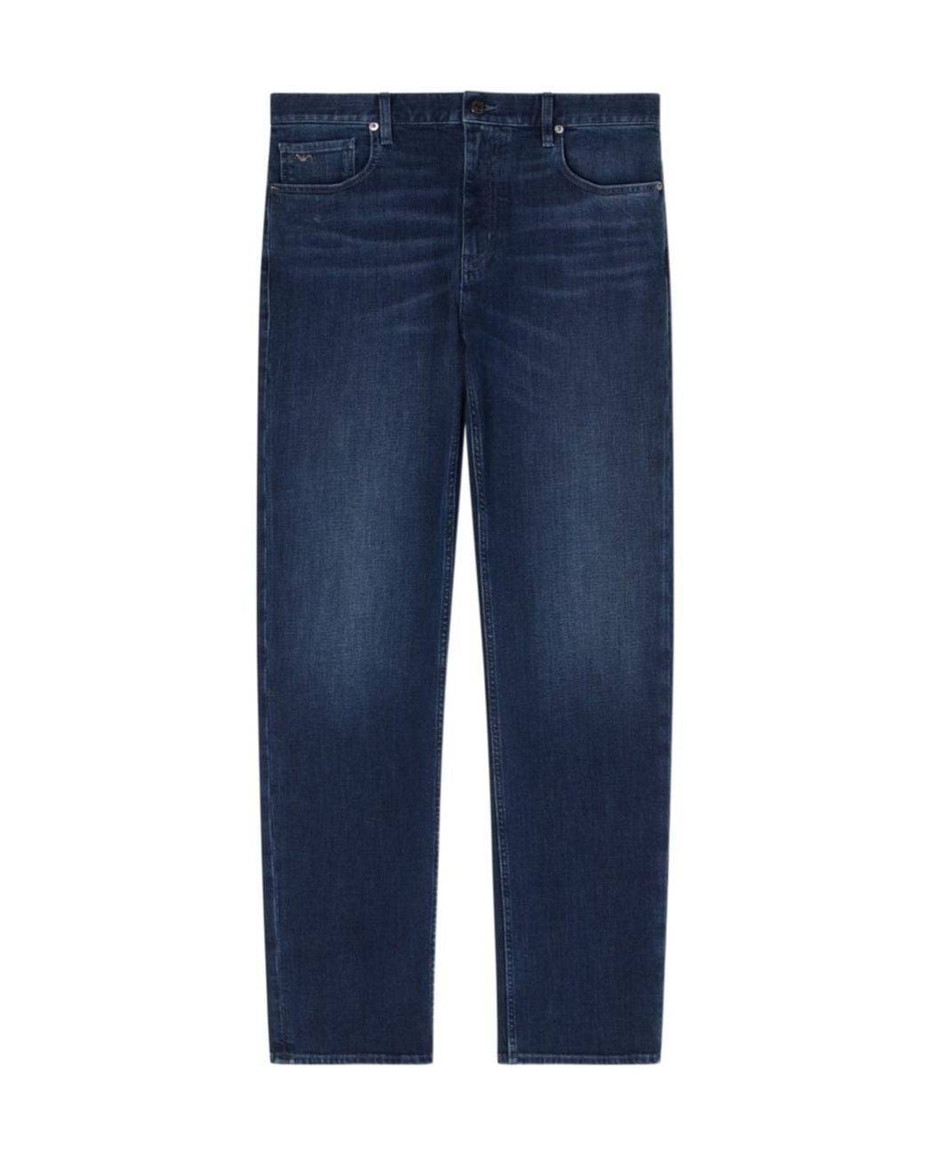 Emporio Armani Blue J76 Straight Fit Jeans for men