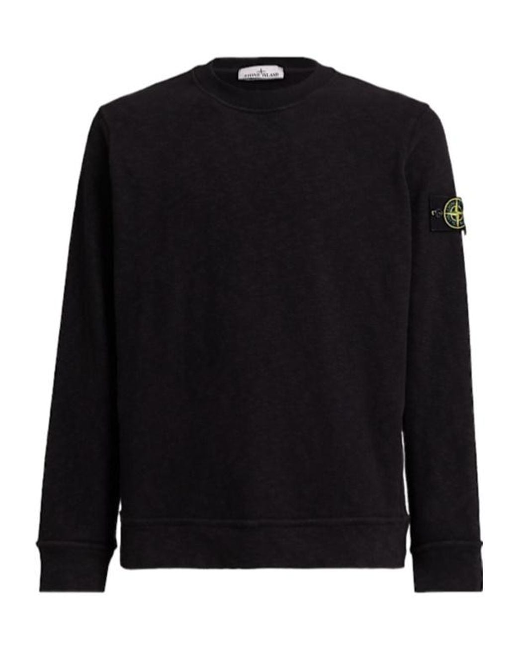 Stone Island Black Crewneck Longsleeve Knit Sweater for men