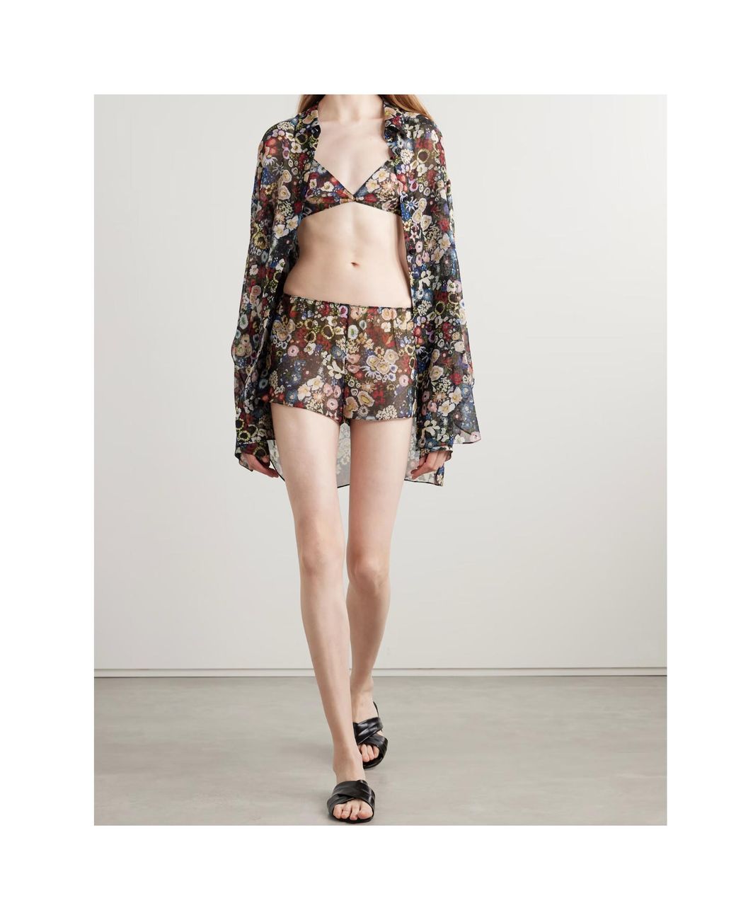 Khaite Black Patterned Bra