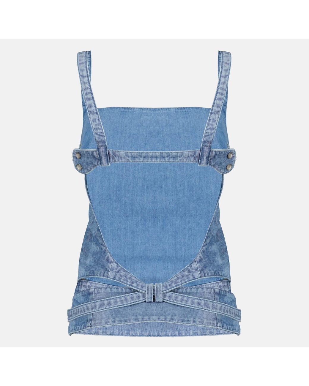 DIESEL Blue Sayra Belted Denim Top