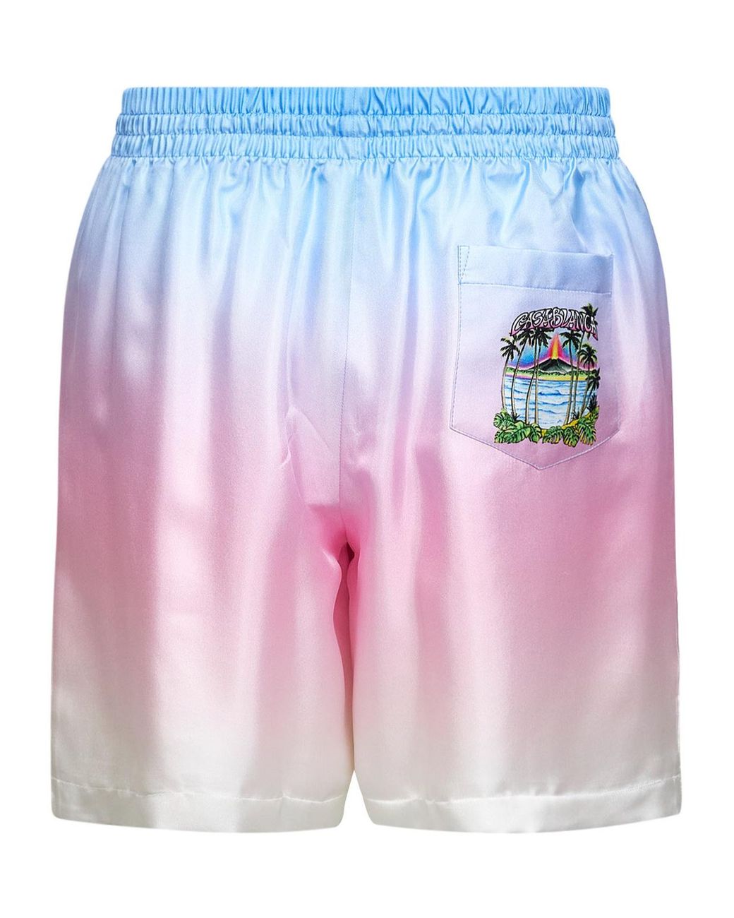 Casablanca Pink Volcado Gradient Drawstring Shorts for men