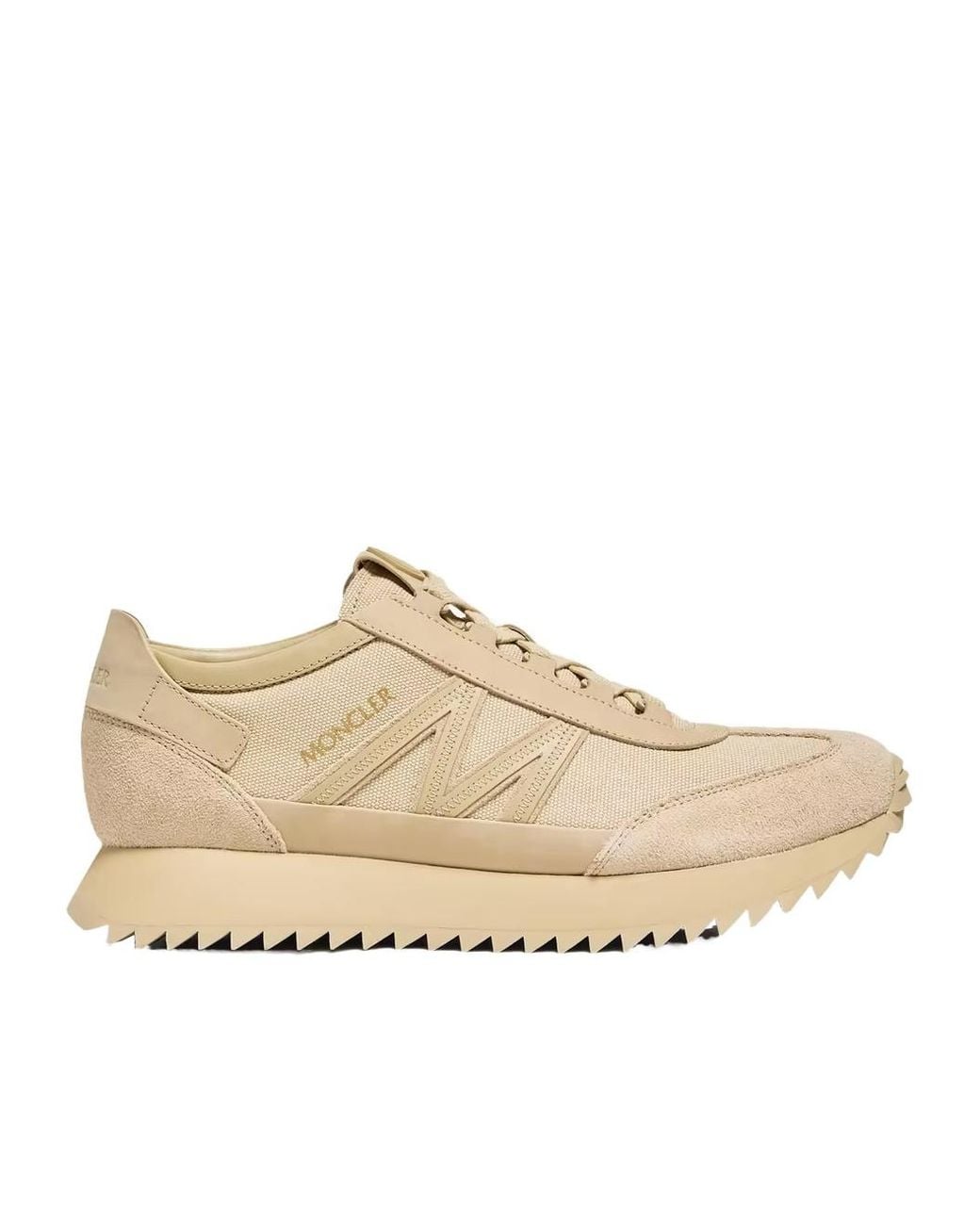 Moncler Natural Moncler Pacey2 Suede & Nubuck Sneakers for men
