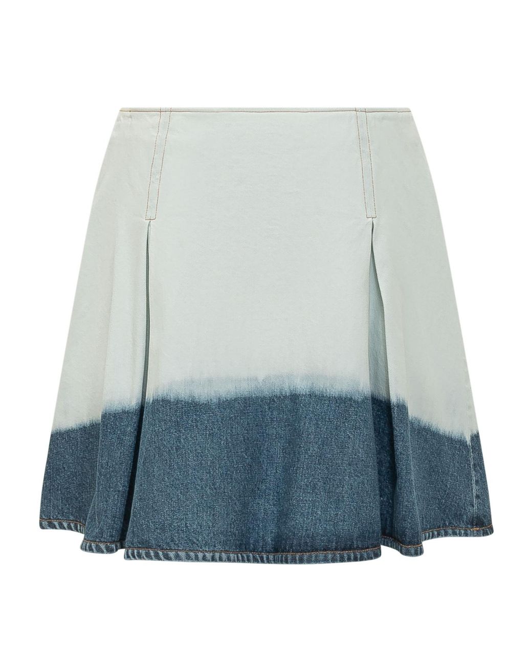 Marni Blue Dip-Dye Pleated Skirt