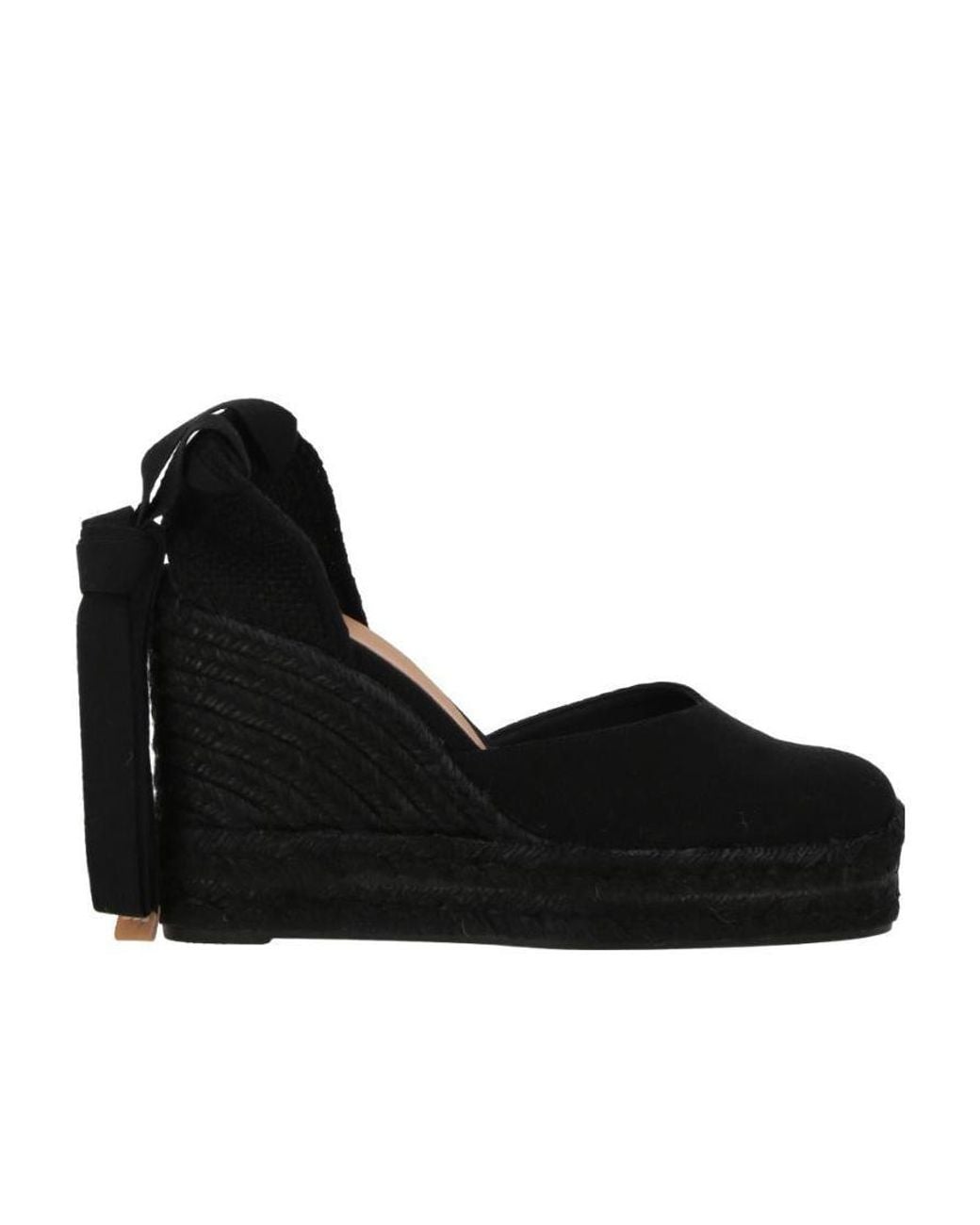 Castaner Black Castañer Carina Wedge Ankle-Strap Espadrilles