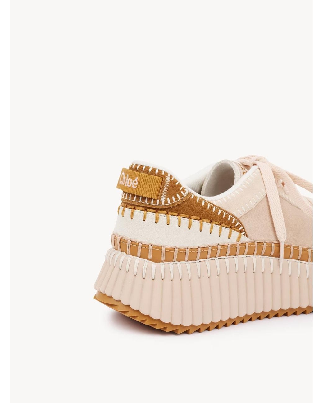 Chloé Pink Chloé Nama Platform Sneakers