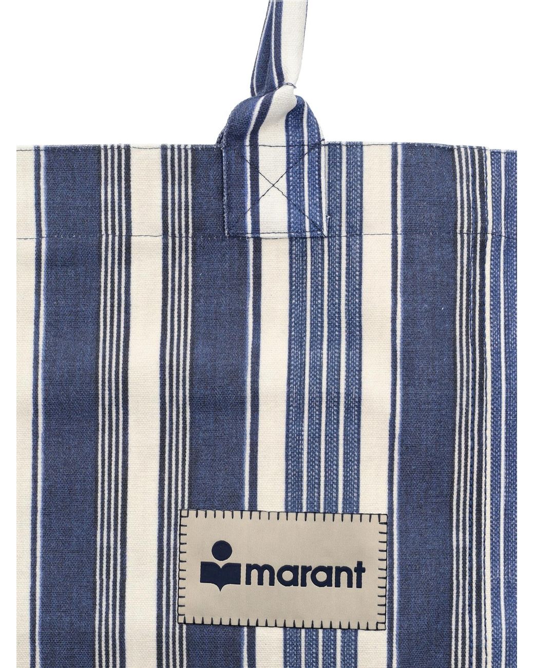 Isabel Marant Blue Logo Patch Tote Bag