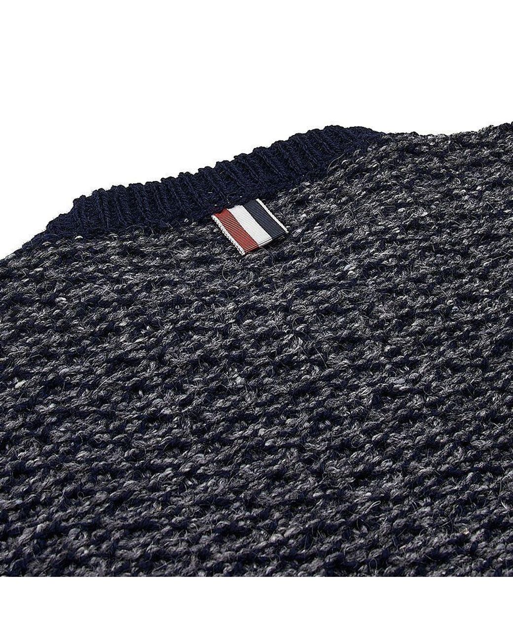 Thom Browne Blue Bar Mélange-Effect Jumper for men