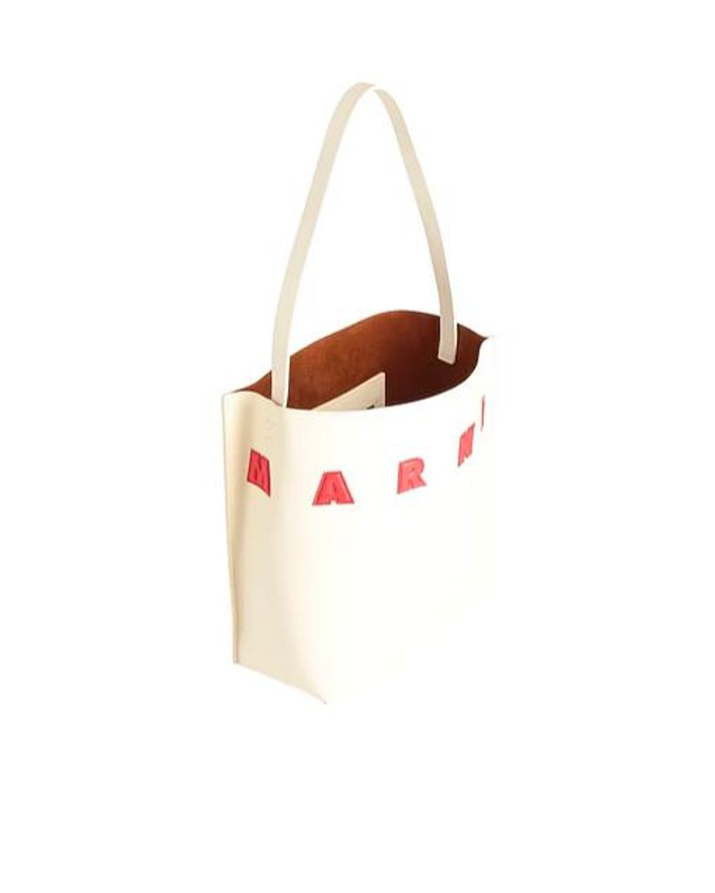 Marni White Mediumsize Leather Tote Bag