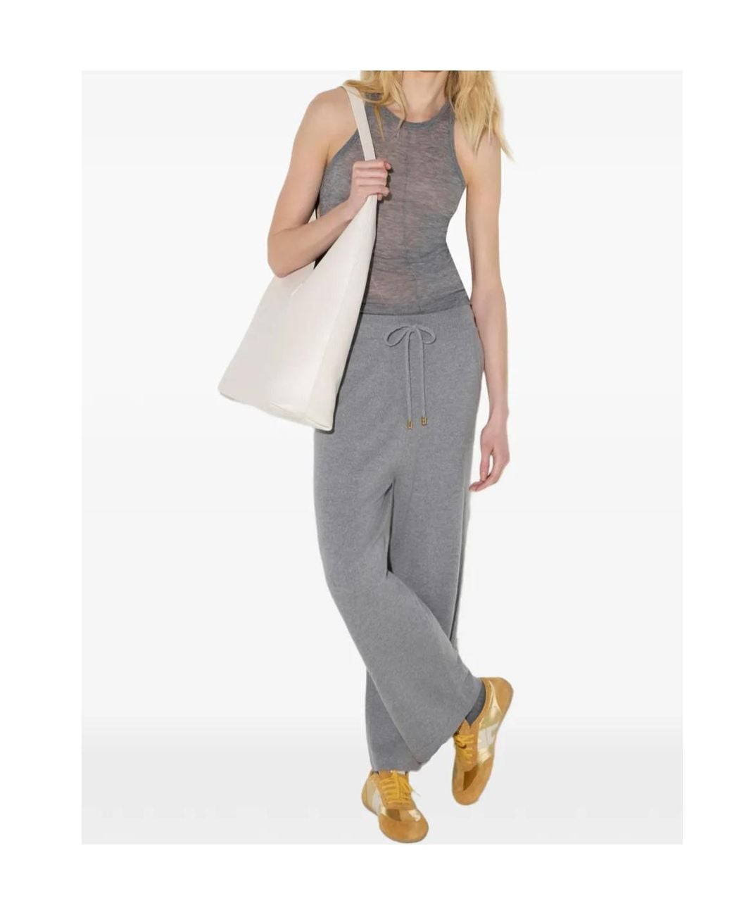 Elisabetta Franchi Gray Knit Trousers