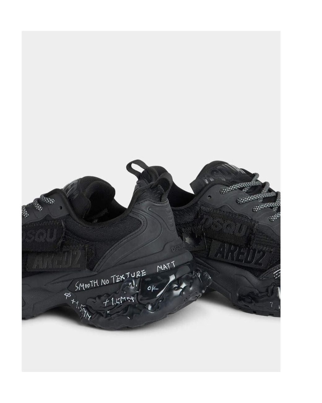 DSquared² Black Faster Chunky Low-Top Sneakers for men