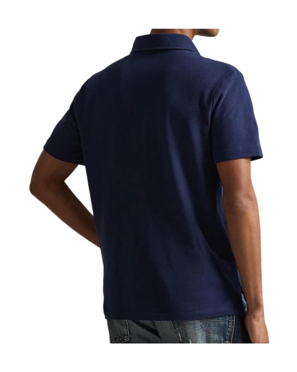 Polo Ralph Lauren Blue Bear Embroidered Polo Shirt for men