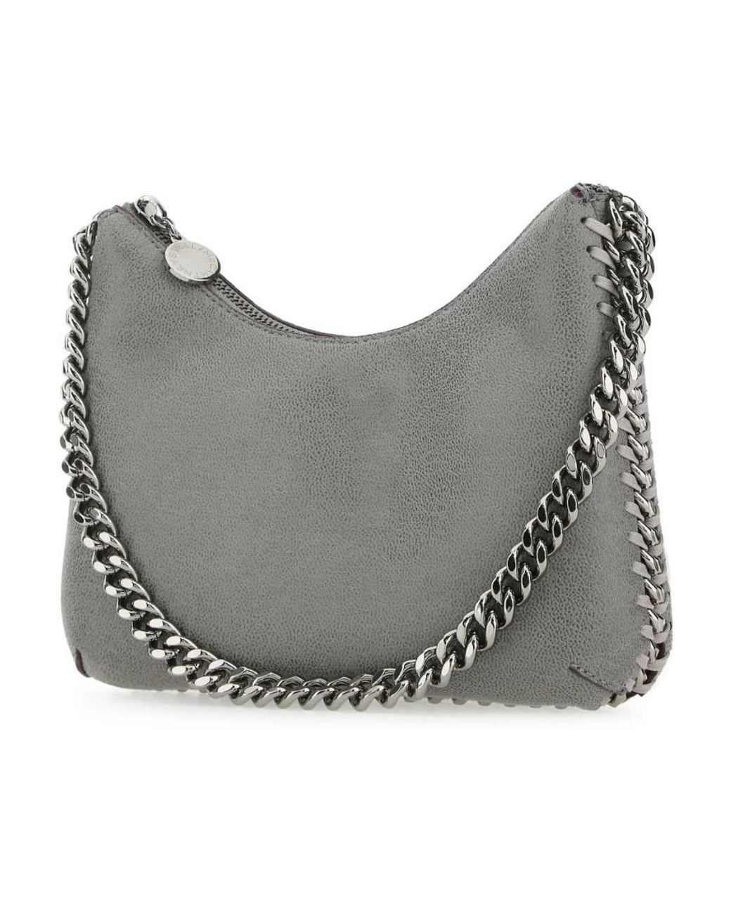 Stella McCartney Gray Mini Falabella Zip Shoulder Bag
