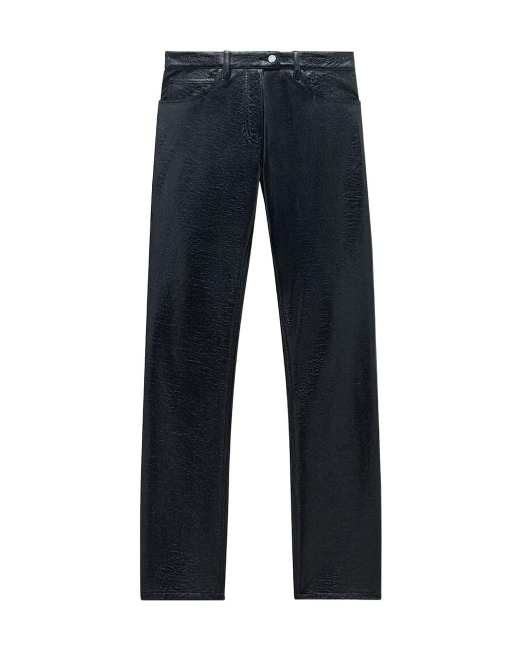 Courreges Blue Courrèges 5 Pockets Vinyl Effect Pants