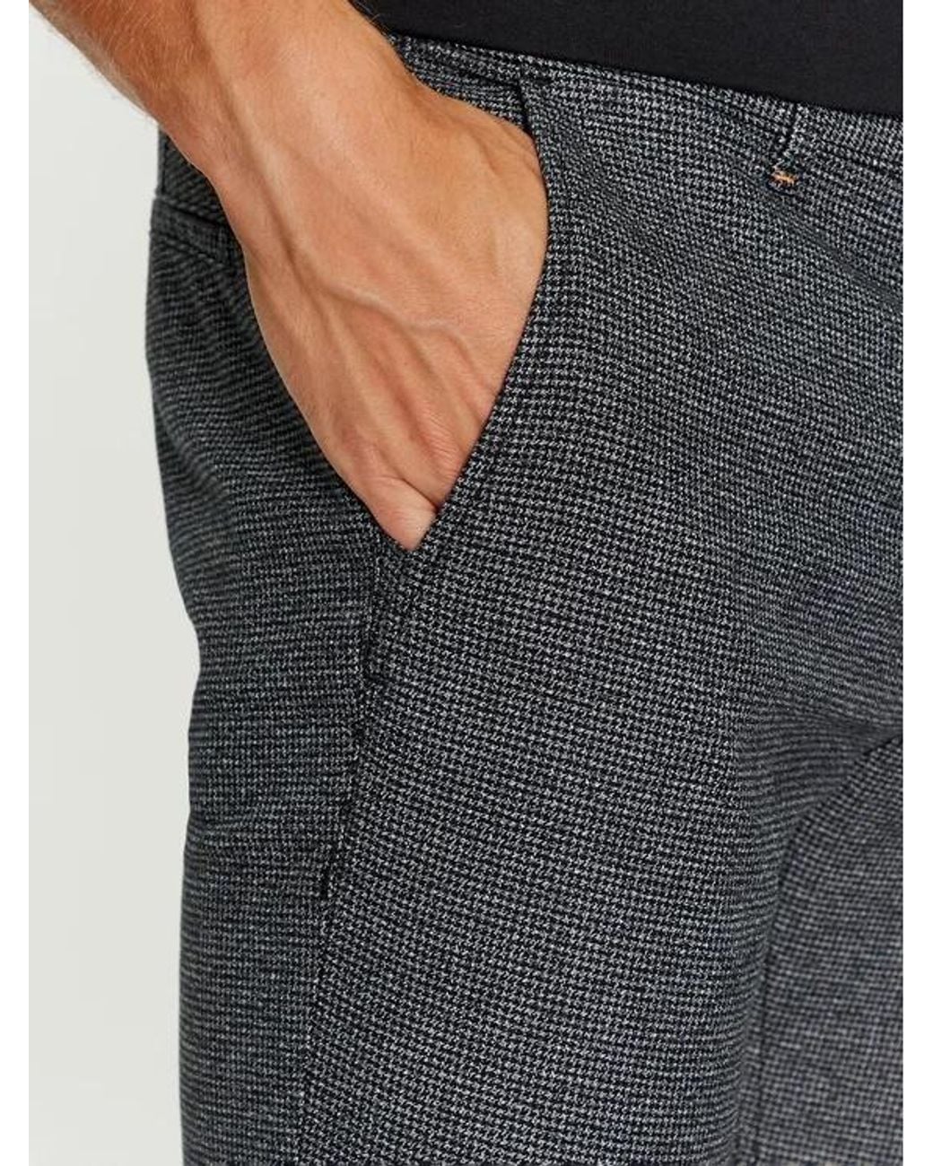 Boss Blue Belt-Loop Casual Pants for men