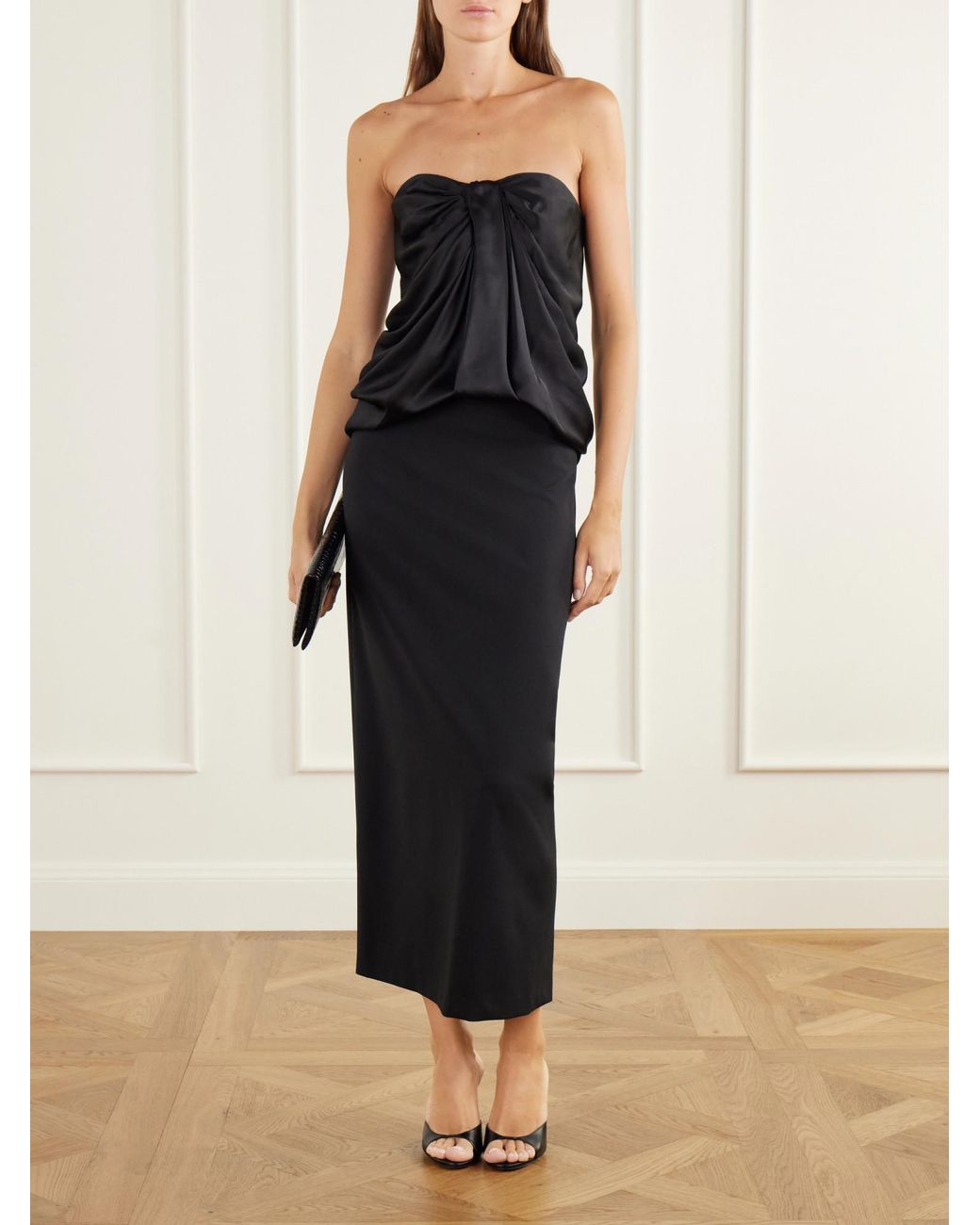 TOVE Black Strapless Top