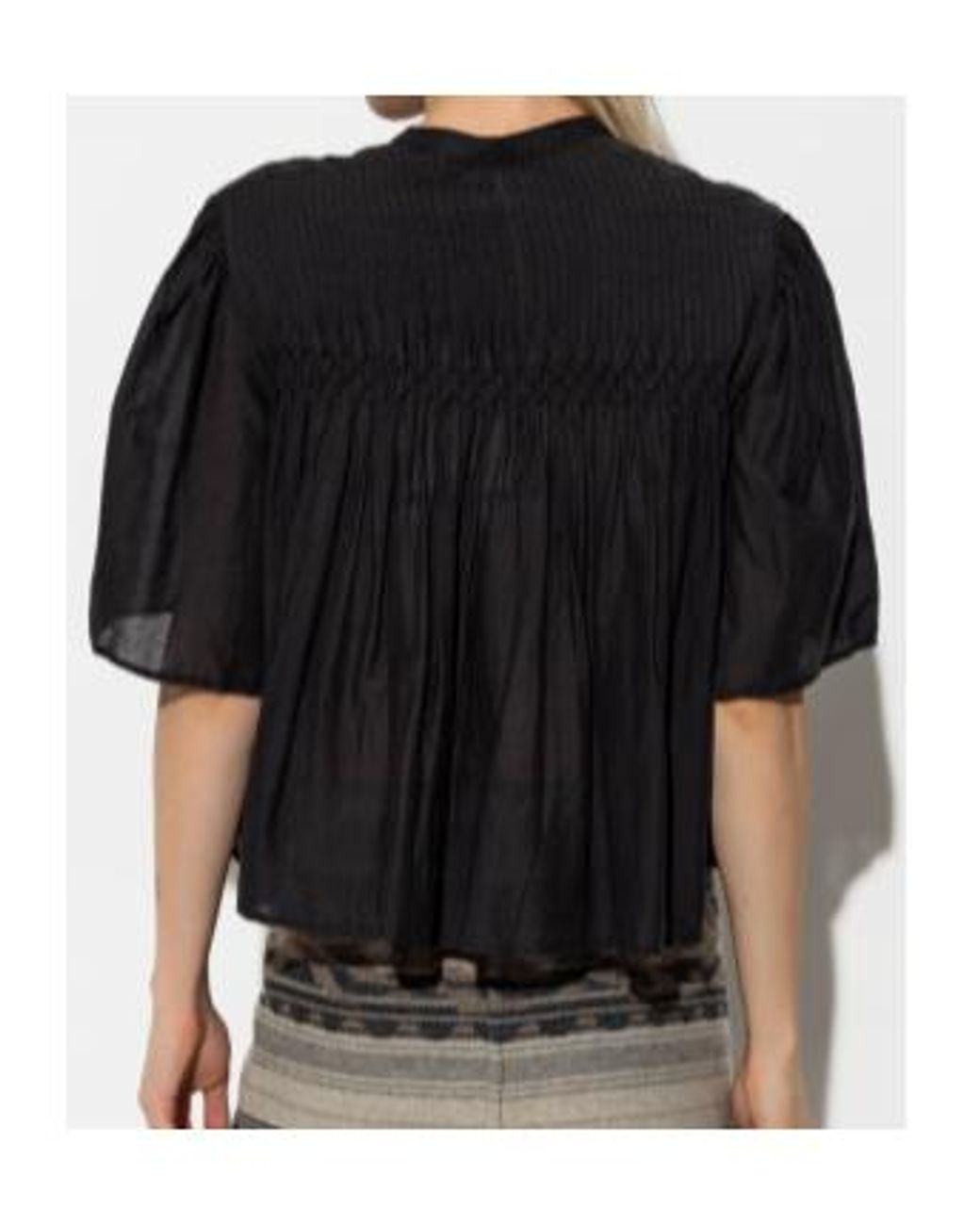 Isabel Marant Black Isabel Marant Étoile Destiny Embroidered Detailed Blouse