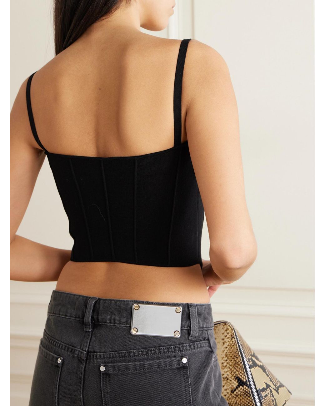 Mugler Black Fitted Top