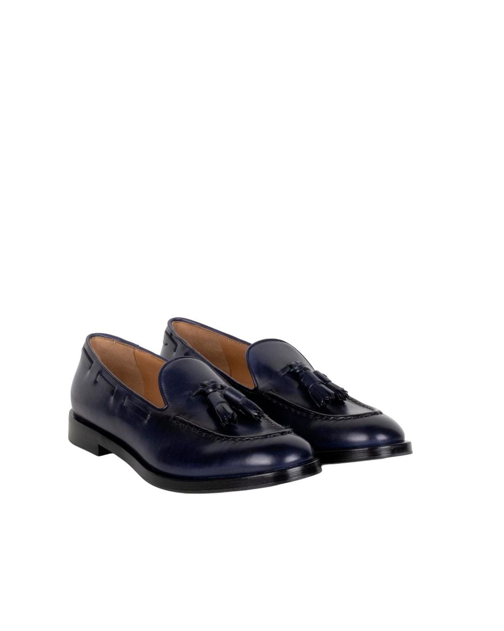 Fratelli Rossetti Blue Brera Tassel-Detail Leather Loafers