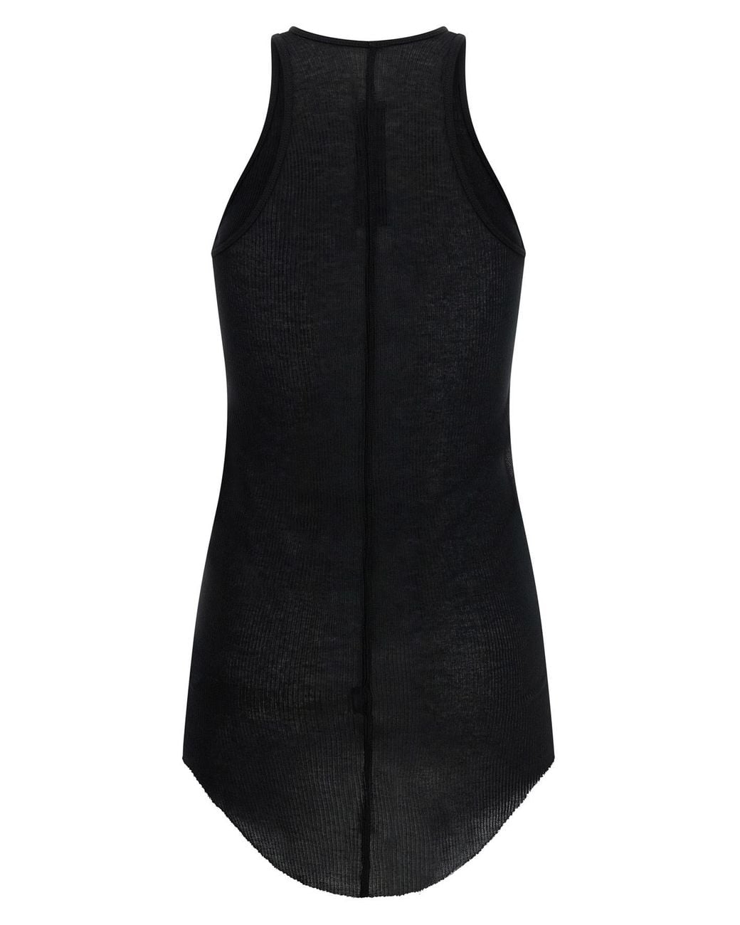 Rick Owens Black Viscose Tank Tops