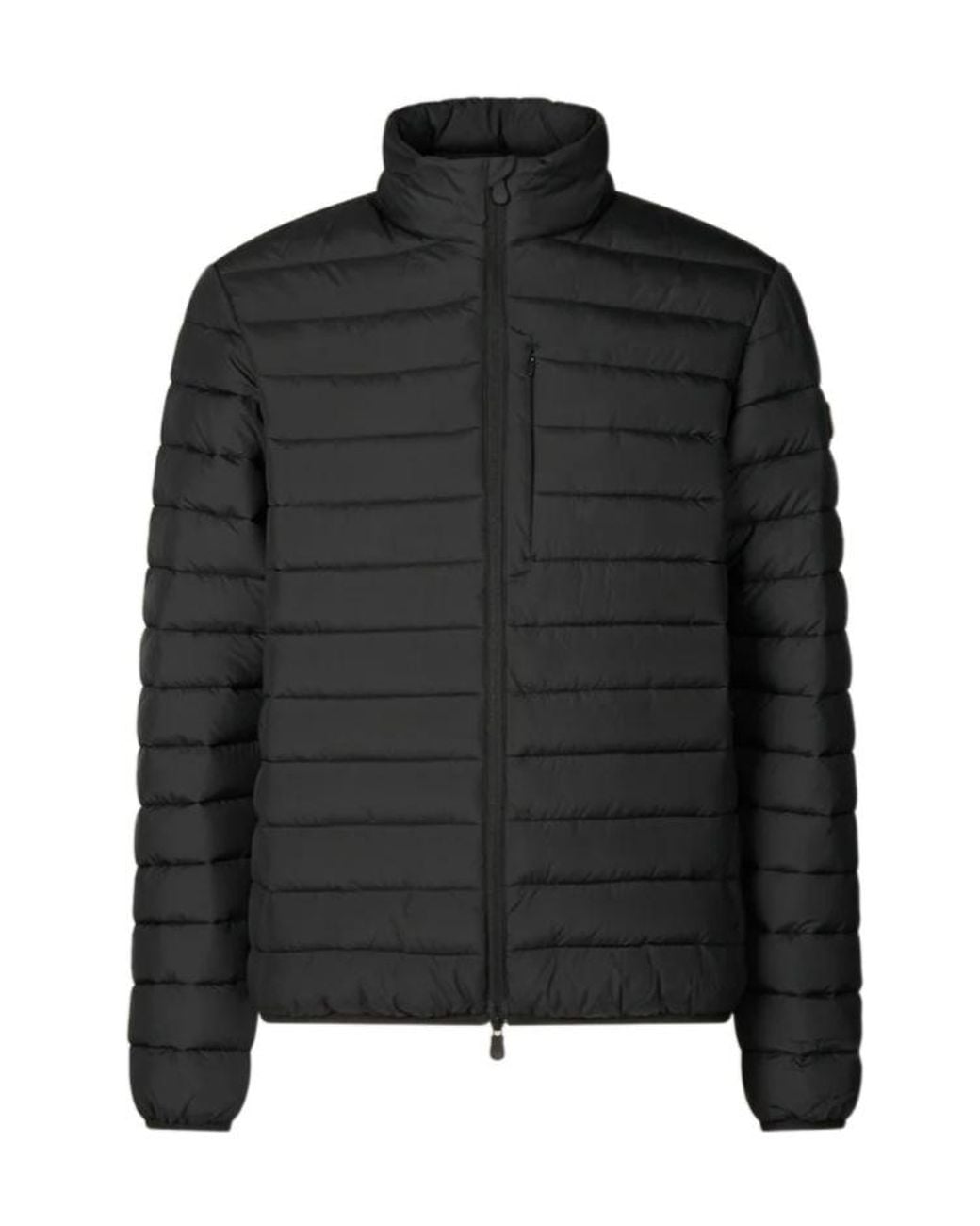 Save The Duck Black Zip-Up Down Jacket for men