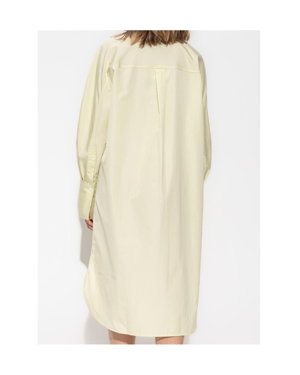Totême White Long-Sleeve Button-Down Shirt Dress