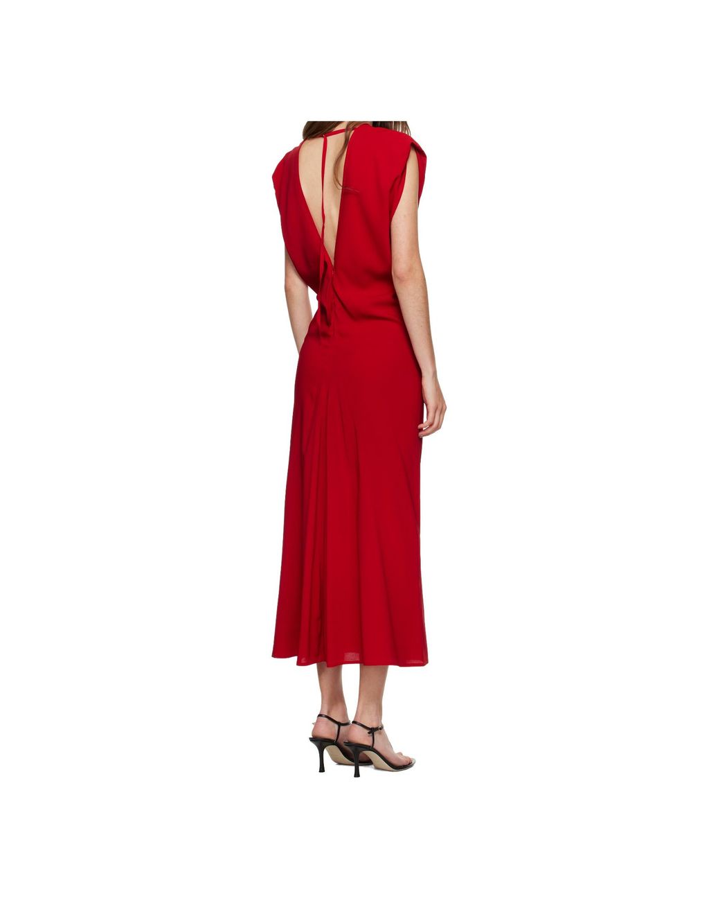 St. Agni Red Long Dress With A Train