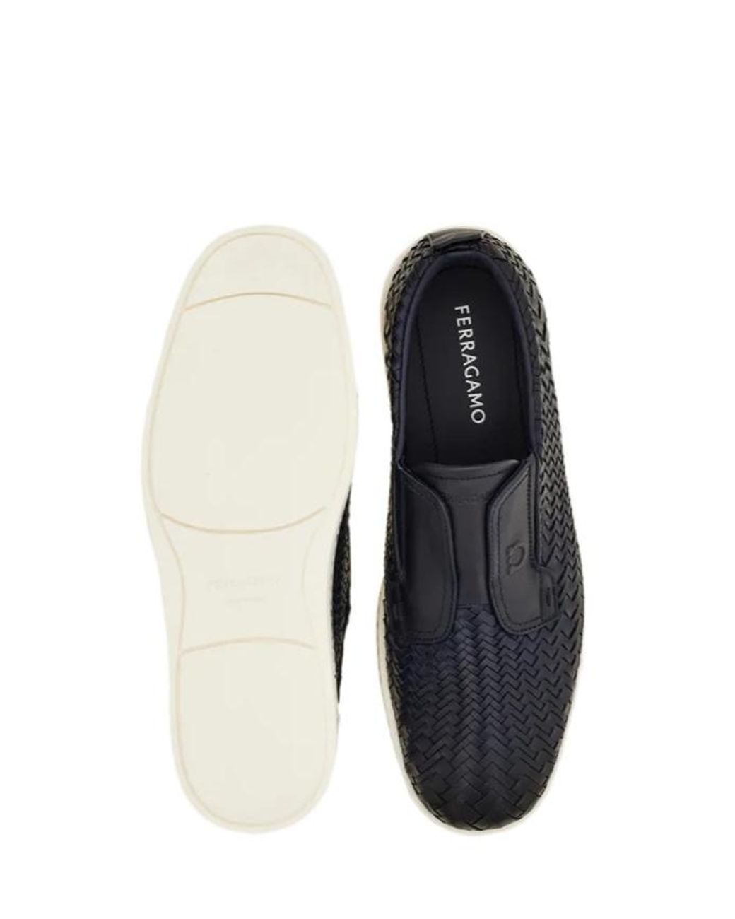 Ferragamo Blue Derby Slip-On for men