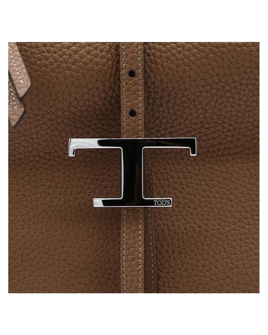 Tod's Brown T Logo Shoulder Bag