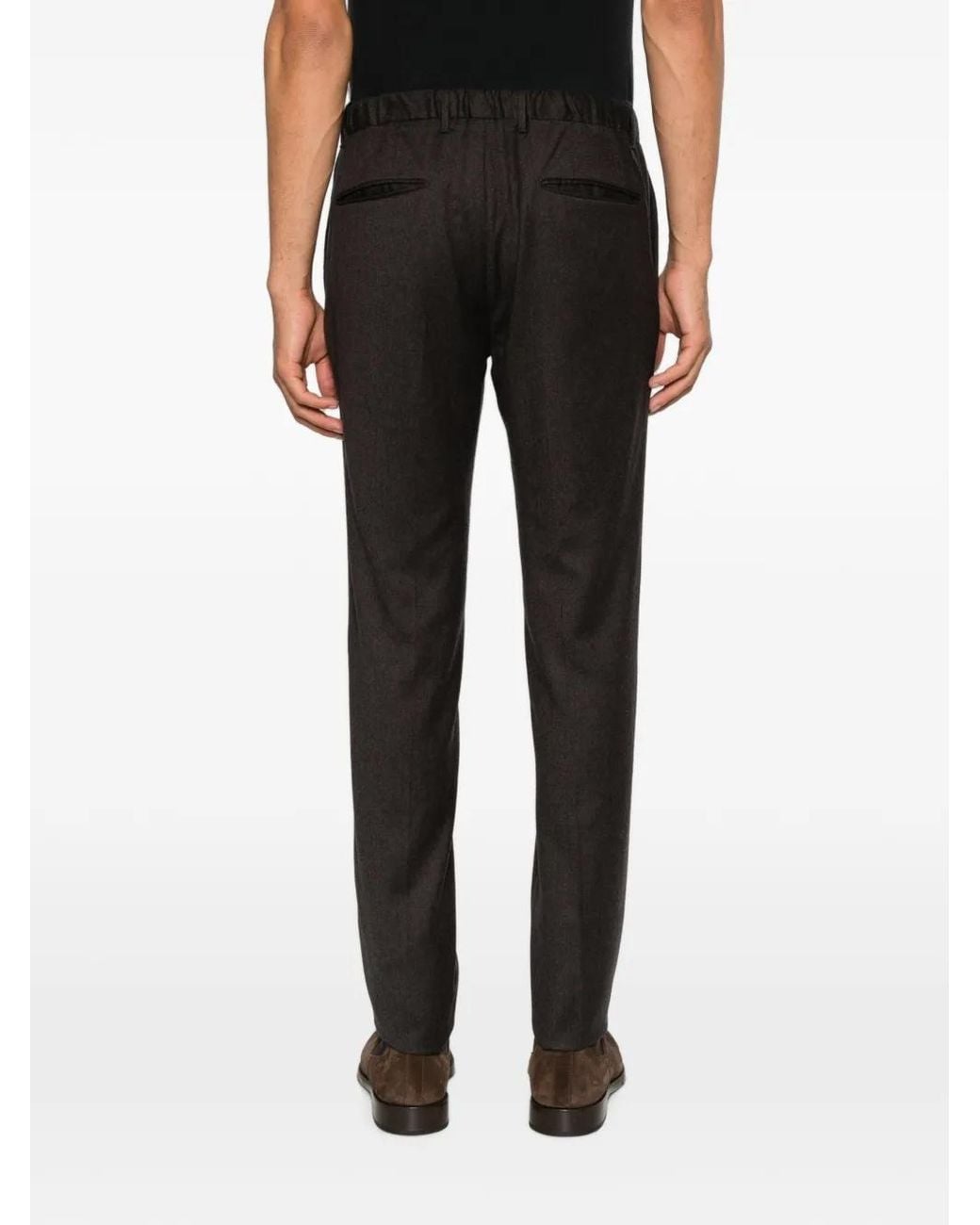 Incotex Gray Elasticated-Waistband Trousers for men