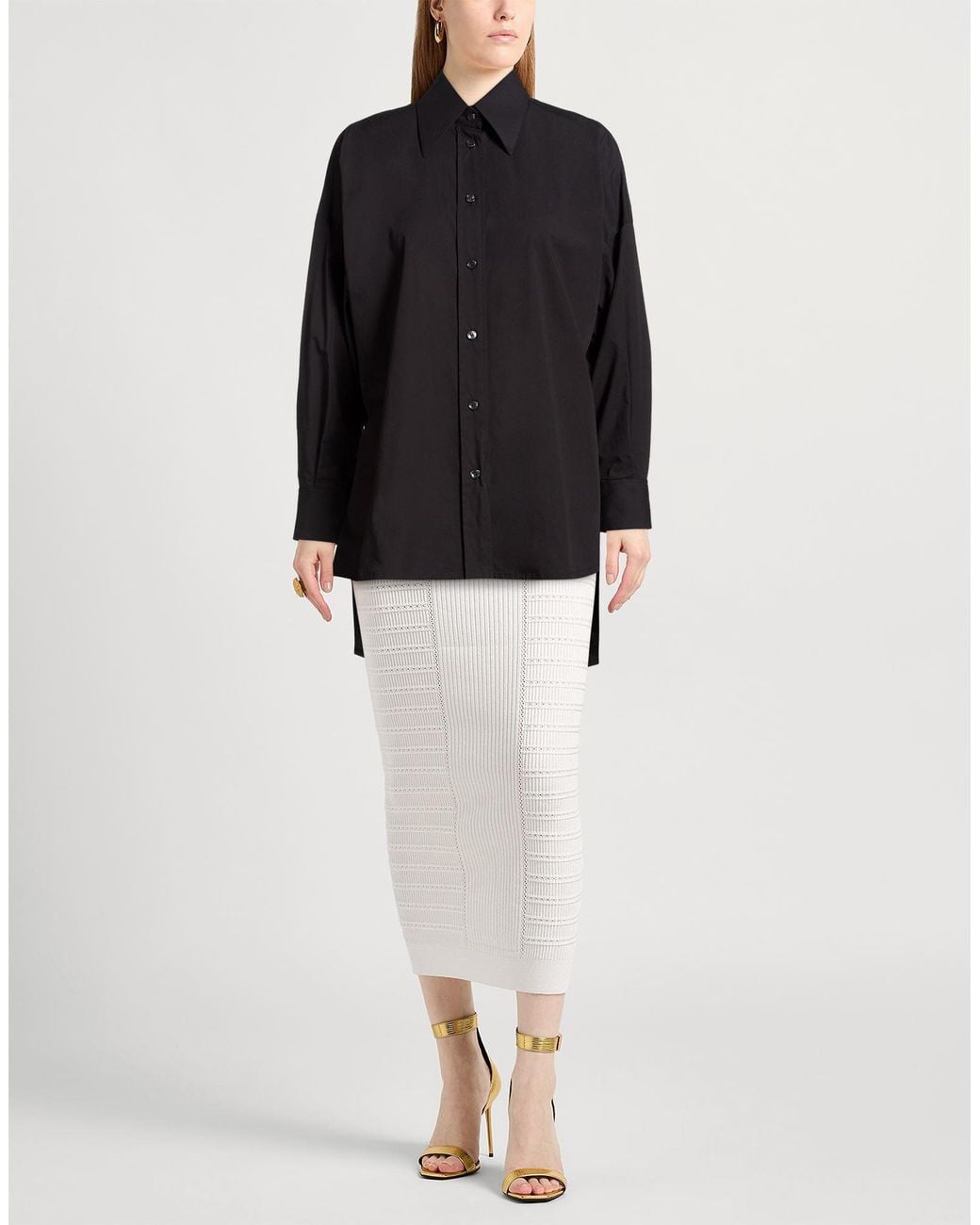 Dolce & Gabbana Black Long Solid-Color Shirt