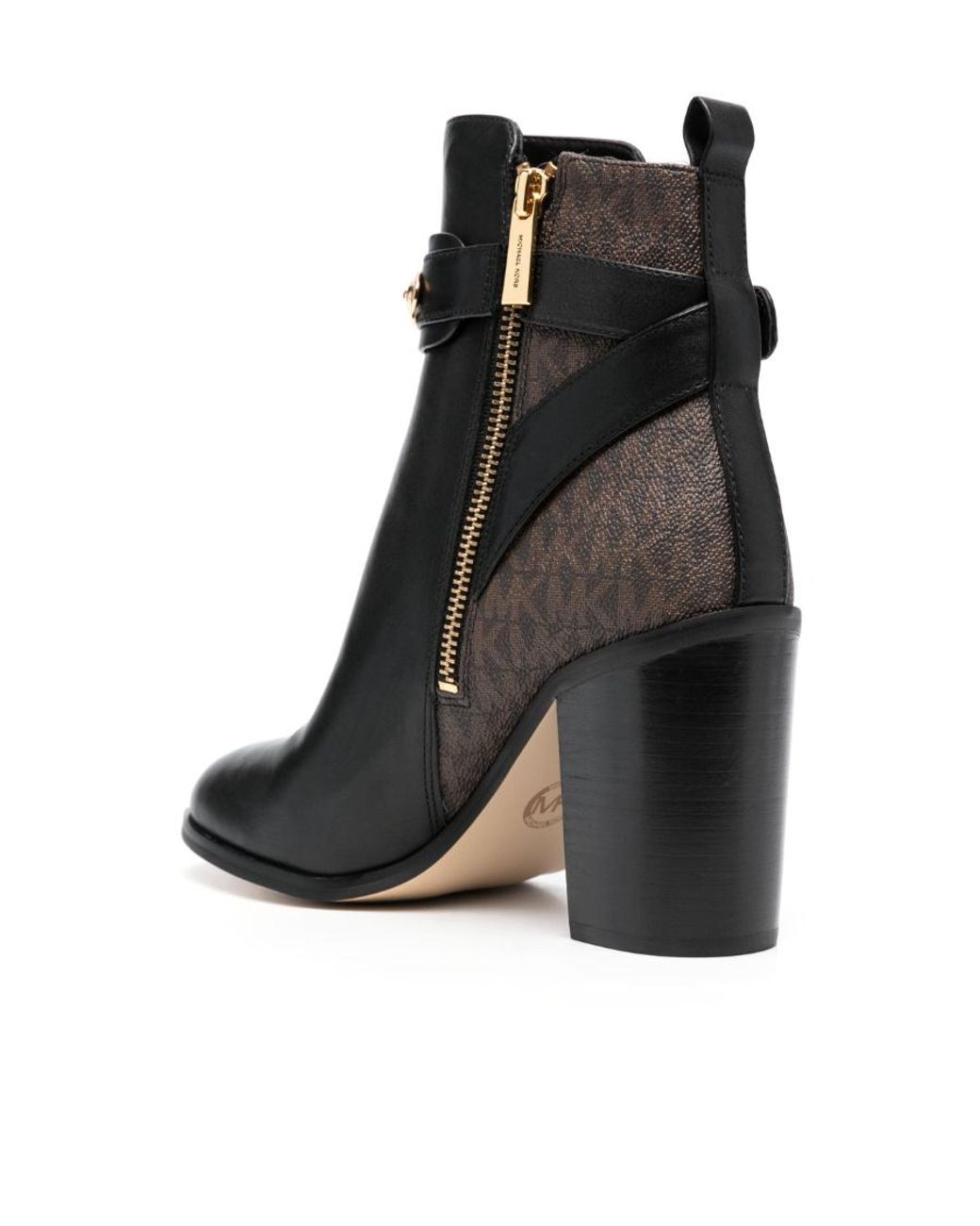 Michael Kors Black Michael Darcy Monogram Almond Toe Boots