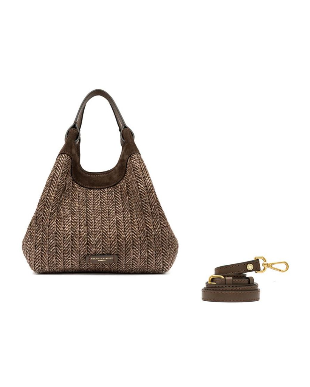 Gianni Chiarini Brown Marcella Woven-Effect Tote Bag