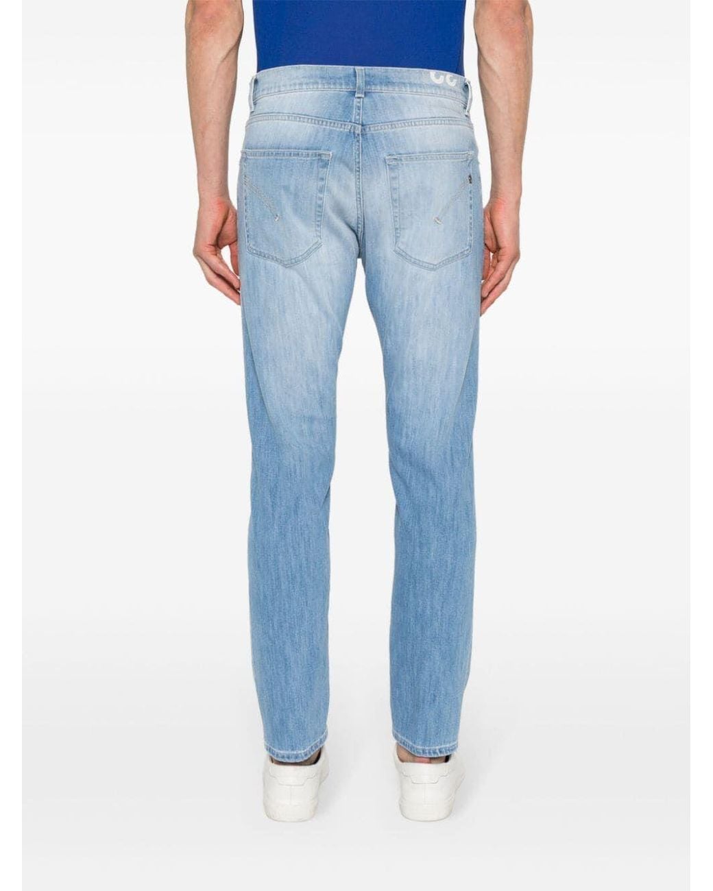 Dondup Blue Dian Logo-Plaque Jeans for men