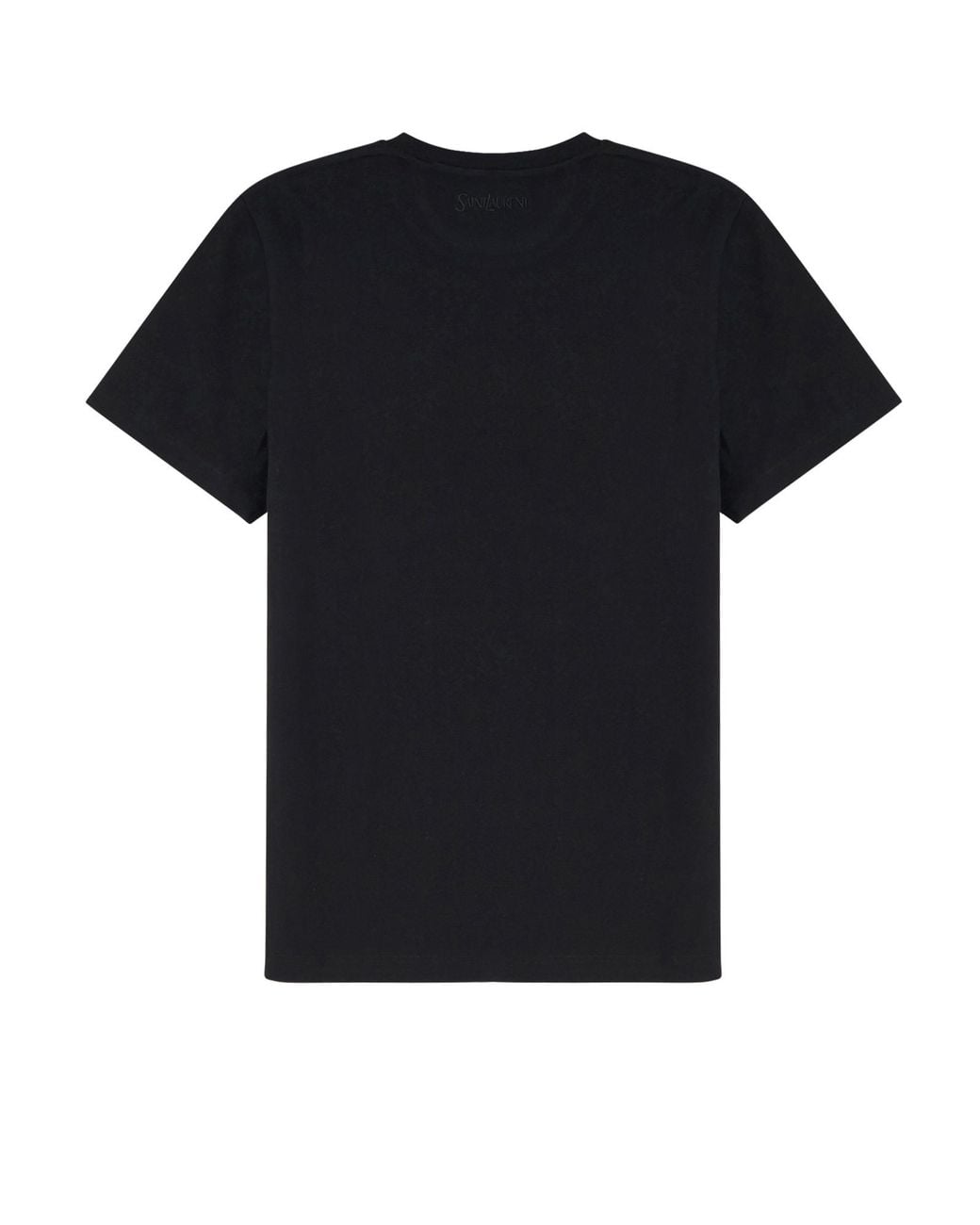 Saint Laurent Black Crewneck Short-Sleeved T-Shirt for men