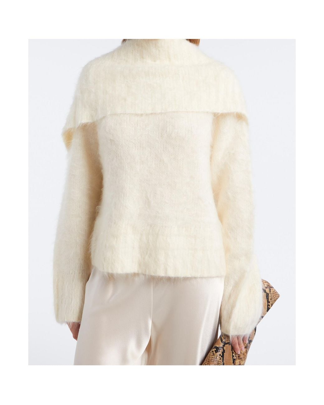 Joseph Natural Cashmere Sweater With A Shawl-Style Collar