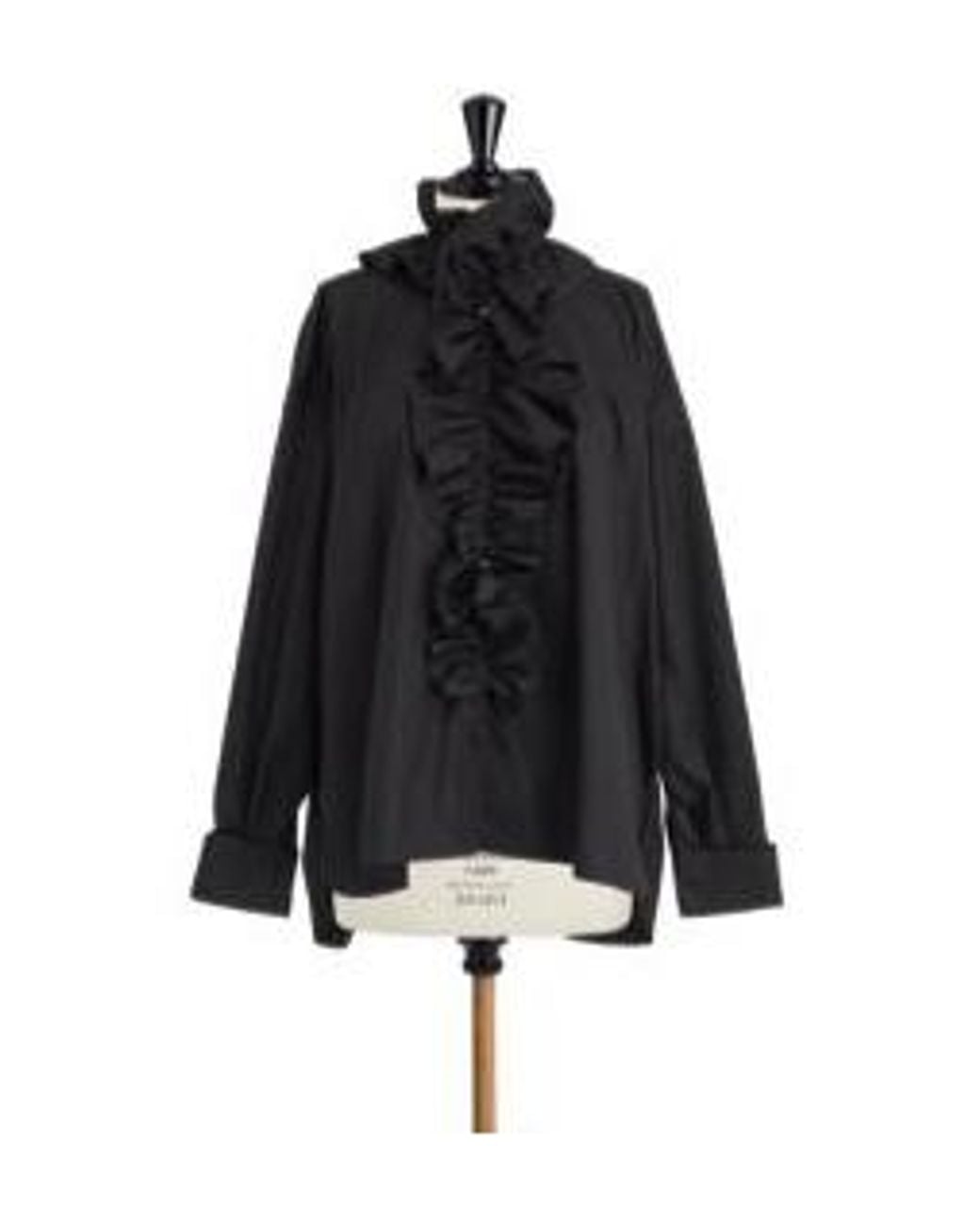 Dior Black Blouse With Removable Ruched Collar