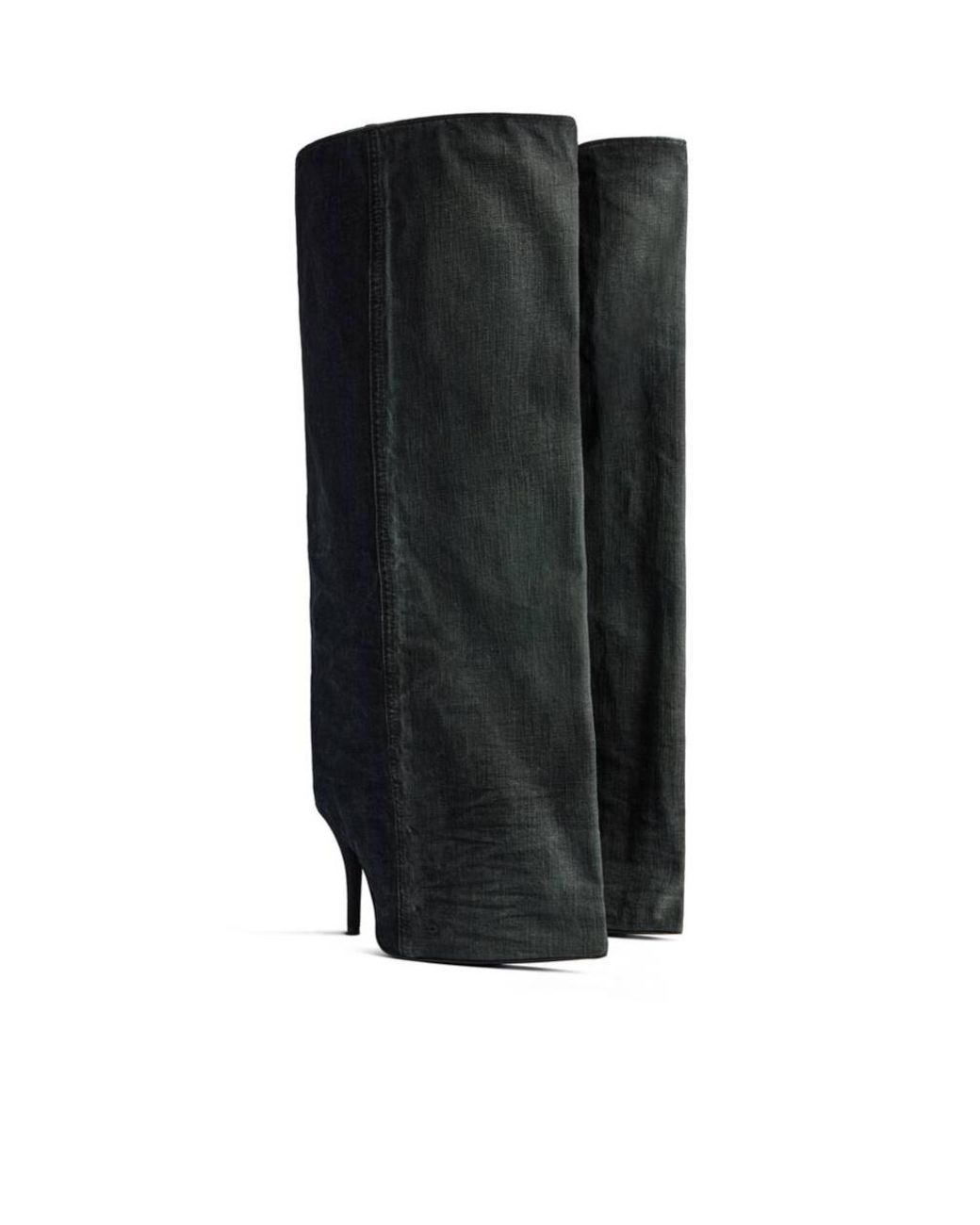 Balenciaga Black New Wader Distressed Boots